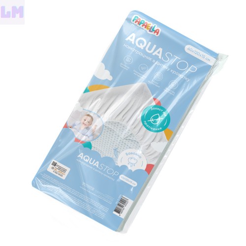 Наматрацник дитячий у ліжечко Aqua Stop натяжний з бортом PAPAELLA 60х120х15 см Наматрацник дитячий у ліжечко Aqua Stop натяжний з бортом PAPAELLA 60х120х15 см