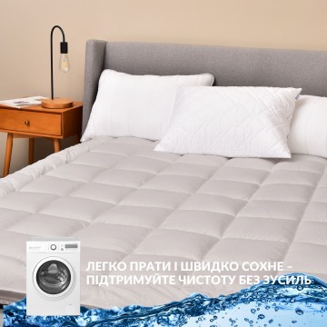 Наматрацник IDEIA ДАБЛ з резинками по кутках 160x200 см захисний антиалергенний супер щільний