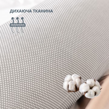Подушка з наволочкою NORDIC COMFORT+ для відпочинку та сну IDEIA 40х140 см з блискавкою