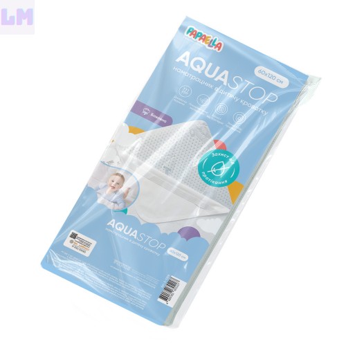 Наматрацник дитячий у ліжечко Aqua Stop 4 еластичні стрічки по кутах PAPAELLA 60х120 см