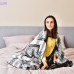 Плед покривало Kassandra 200x220 см бавовняне TM IDEIA 450 гр/м2