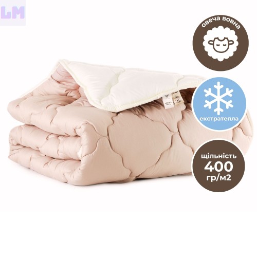 Ковдра WOOLLY вовняна зимова IDEIA 140х210 см щіл. 400 двостороння Ковдра WOOLLY вовняна зимова IDEIA 140х210 см щіл. 400 двостороння